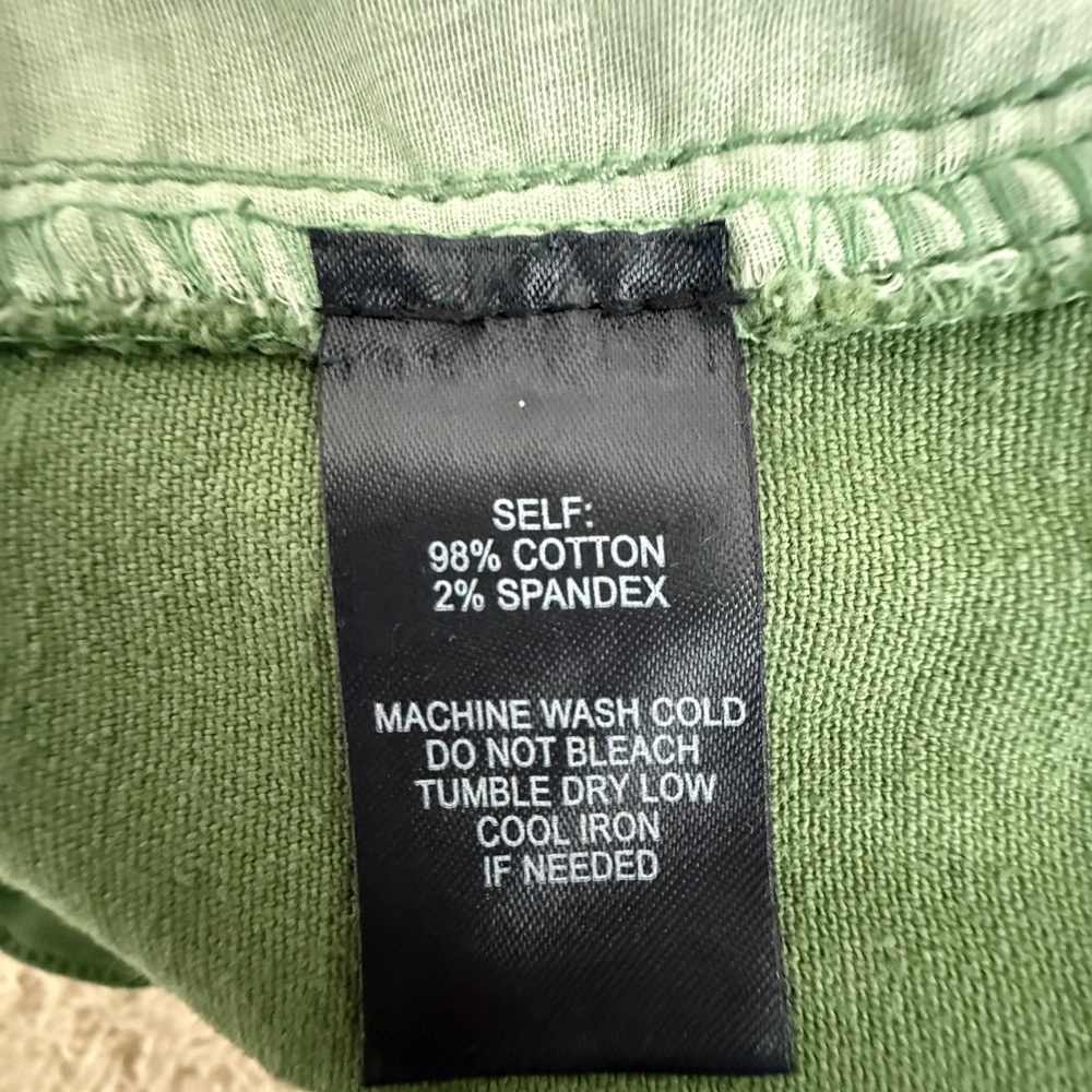 Lulus Olive Green Paperbag Tie Waist Cropped Pants Size 26 High Rise - Picture 10 of 11